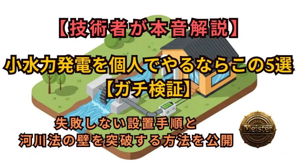 家庭用・個人向け】小水力発電機おすすめ5選2026年最新版！失敗しない